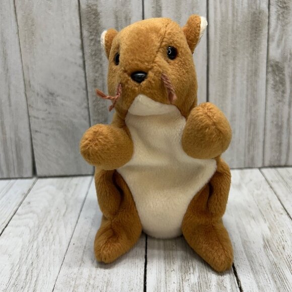 TY Other - Vintage TY Beanie Baby Nuts The Squirrel Plush Stuffed Animal Toy 1996
